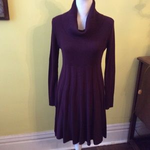 Calvin Klein Long Sleeve Dress - Deep Purple